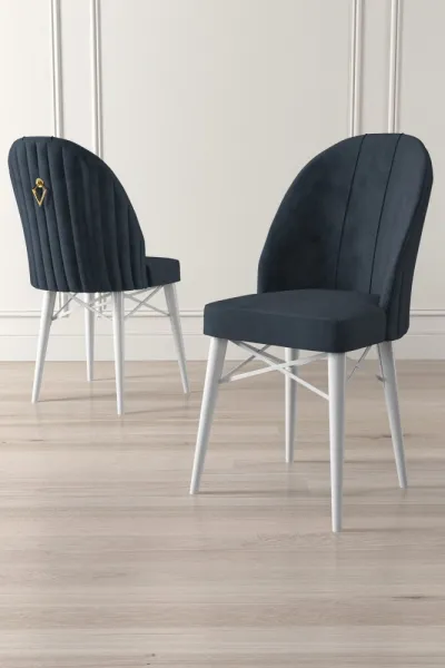 Súprava stoličiek (6 kusov) Ritim - Anthracite, White