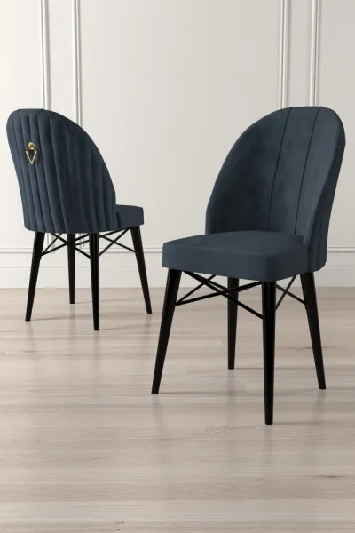 Súprava stoličiek (6 kusov) Ritim - Anthracite, Black