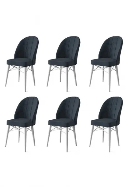 Súprava stoličiek (6 kusov) Ritim - Anthracite, White