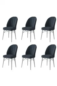 Súprava stoličiek (6 kusov) Ritim - Anthracite, White