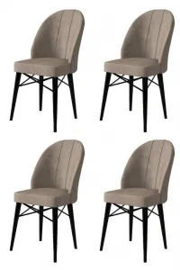 Súprava stoličiek (4 kusy) Ritim - Cappuccino, Black