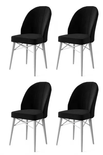 Súprava stoličiek (4 kusy) Ritim - Black, White