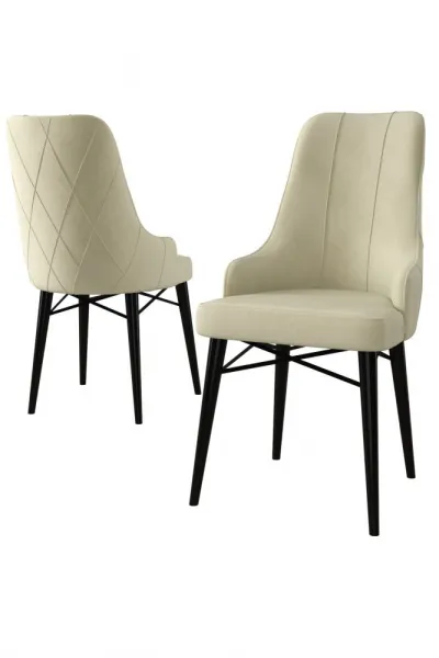 Súprava stoličiek (2 kusy) Neta - Cream, Black