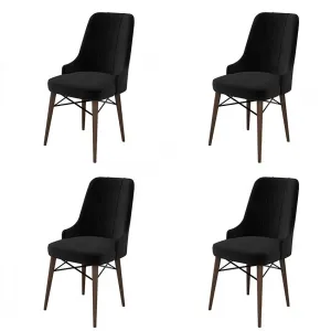 Súprava stoličiek (4 kusy) Pare - Black, Brown
