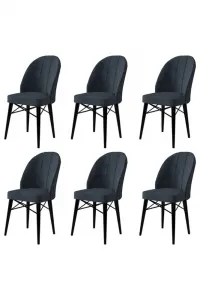 Súprava stoličiek (6 kusov) Ritim - Anthracite, Black