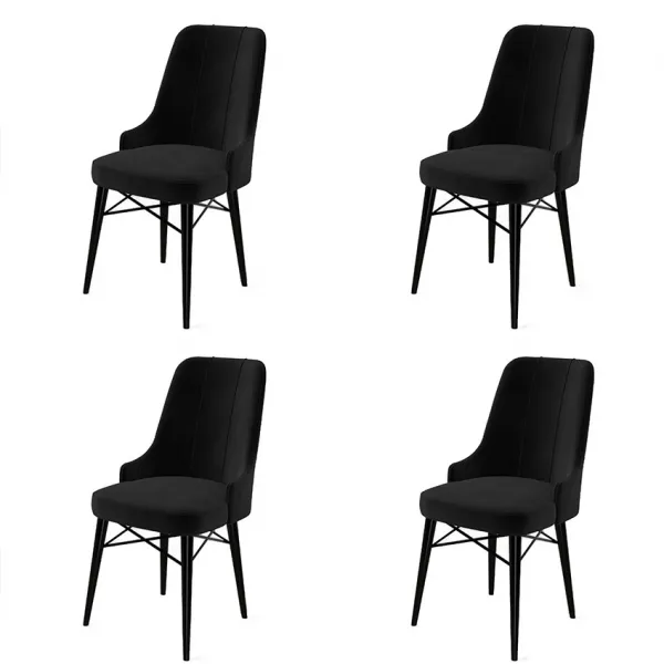 Súprava stoličiek (4 kusy) Pare - Black