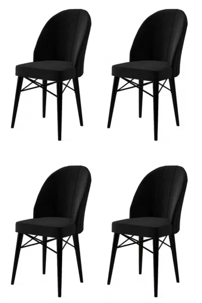 Súprava stoličiek (4 kusy) Ritim - Black