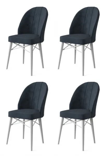 Súprava stoličiek (4 kusy) Ritim - Anthracite, White