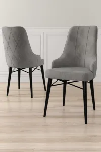 Súprava stoličiek (2 kusy) Neta - Grey, Black