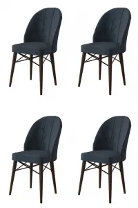 Súprava stoličiek (4 kusy) Ritim - Anthracite, Brown