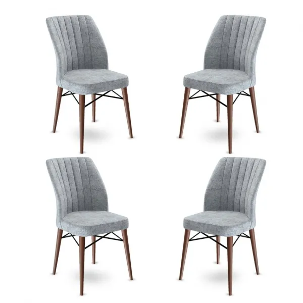 Súprava stoličiek (4 kusy) Flex - Grey, Brown