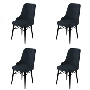 Súprava stoličiek (4 kusy) Pare - Anthracite, Black