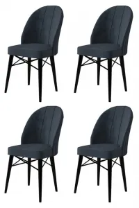 Súprava stoličiek (4 kusy) Ritim - Anthracite, Black