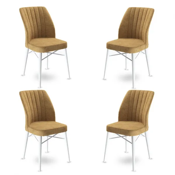 Súprava stoličiek (4 kusy) Flex - Cappuccino, White
