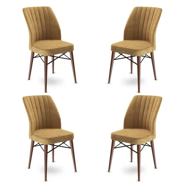 Súprava stoličiek (4 kusy) Flex - Cappuccino, Brown