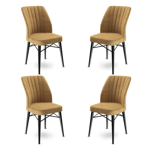 Súprava stoličiek (4 kusy) Flex - Cappuccino, Black