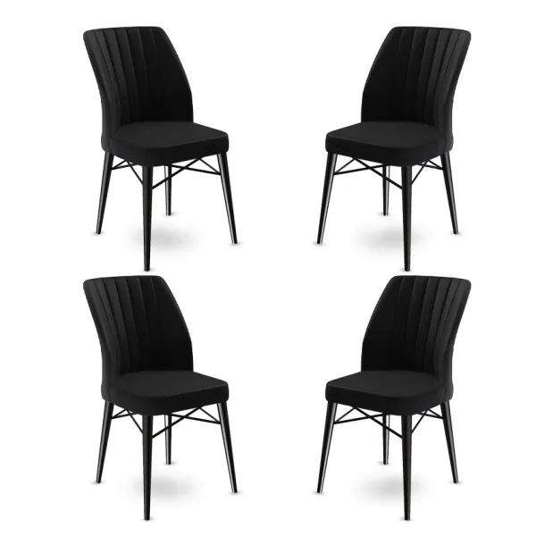 Súprava stoličiek (4 kusy) Flex - Black