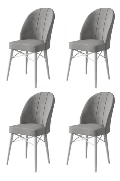 Súprava stoličiek (4 kusy) Ritim - Grey, White