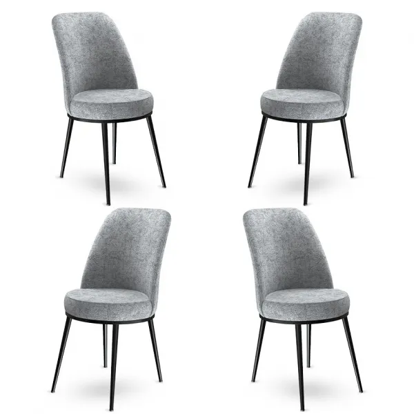 Súprava stoličiek (4 kusy) Dexa - Grey, Black