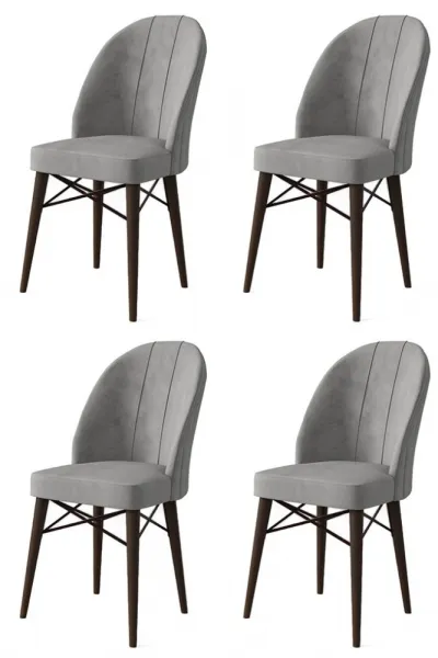 Súprava stoličiek (4 kusy) Ritim - Grey, Brown