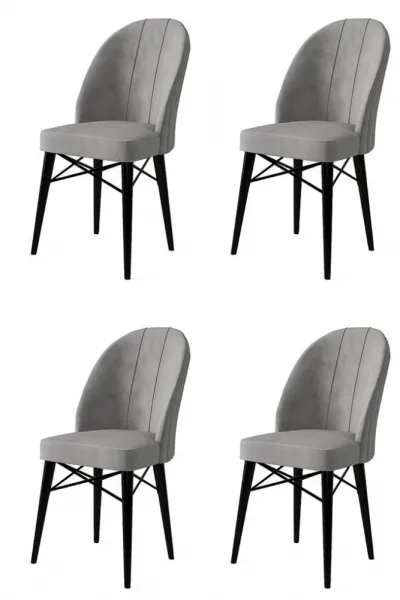 Súprava stoličiek (4 kusy) Ritim - Grey, Black