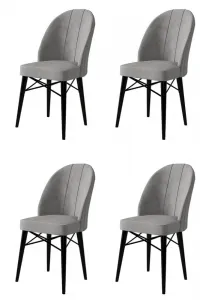 Súprava stoličiek (4 kusy) Ritim - Grey, Black