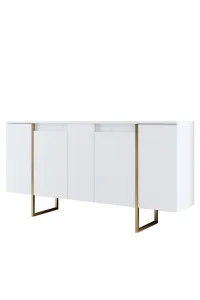 Konzolový stolík Luxe - White, Gold
