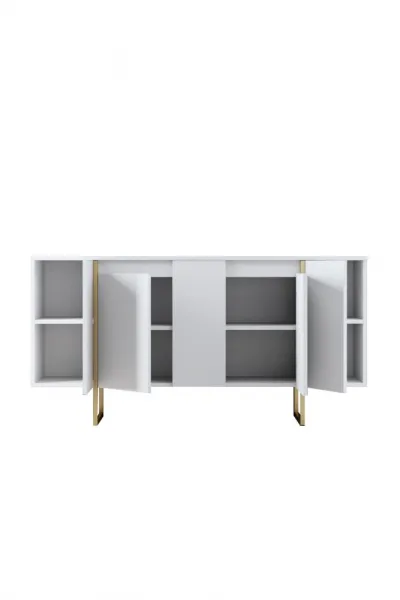 Konzolový stolík Luxe - White, Gold