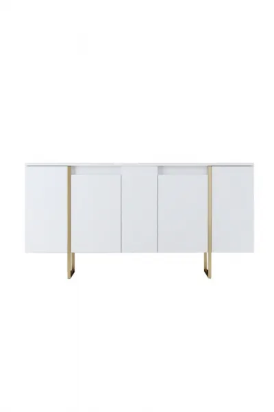 Konzolový stolík Luxe - White, Gold