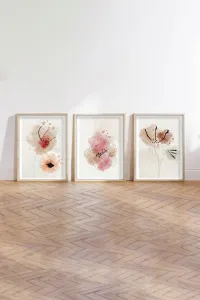 Dekoratívny rámovaný obraz z MDF (3 kusy) Huhu205 - 50 x 70