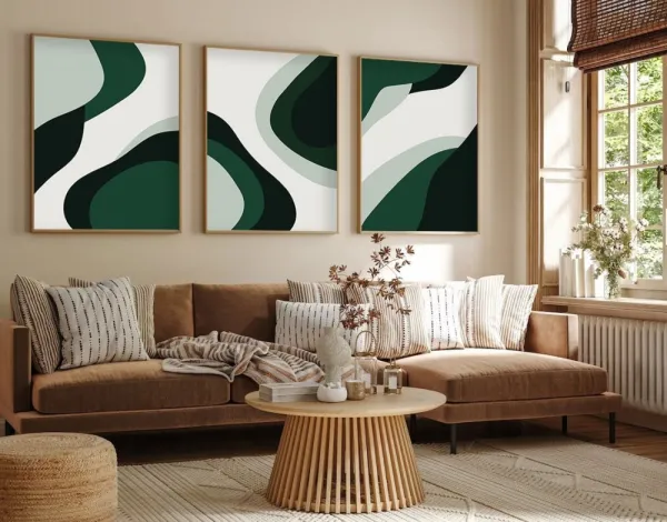 Dekoratívny rámovaný obraz z MDF (3 kusy) Huhu204 - 50 x 70