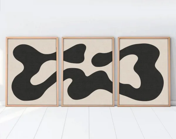 Dekoratívny rámovaný obraz z MDF (3 kusy) Huhu199 - 50 x 70