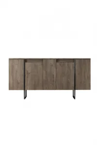 Konzolový stolík Luxe - Walnut, Black