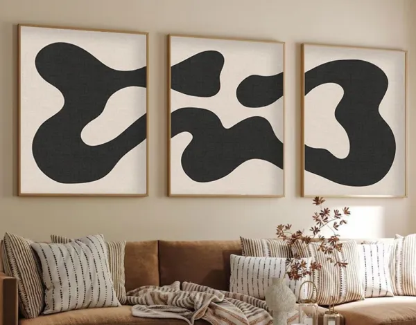 Dekoratívny rámovaný obraz z MDF (3 kusy) Huhu199 - 50 x 70