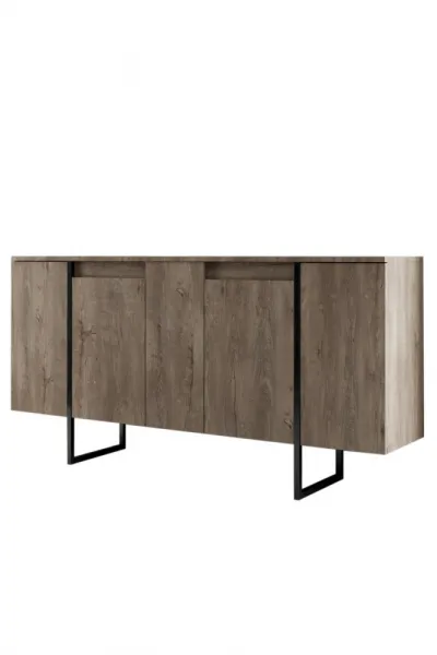Konzolový stolík Luxe - Walnut, Black