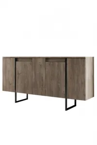 Konzolový stolík Luxe - Walnut, Black