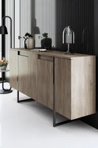 Konzolový stolík Luxe - Walnut, Black