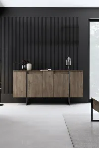 Konzolový stolík Luxe - Walnut, Black