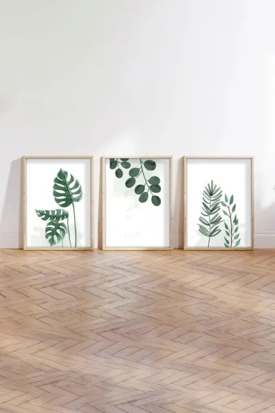Dekoratívny rámovaný obraz z MDF (3 kusy) Huhu193 - 70 x 50