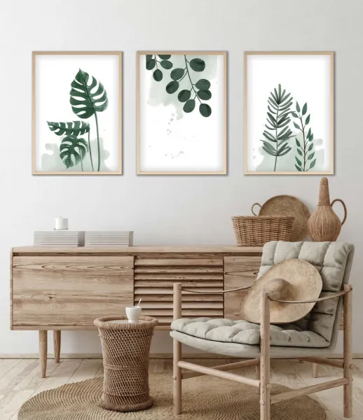 Dekoratívny rámovaný obraz z MDF (3 kusy) Huhu193 - 70 x 50