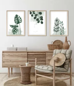 Dekoratívny rámovaný obraz z MDF (3 kusy) Huhu193 - 70 x 50