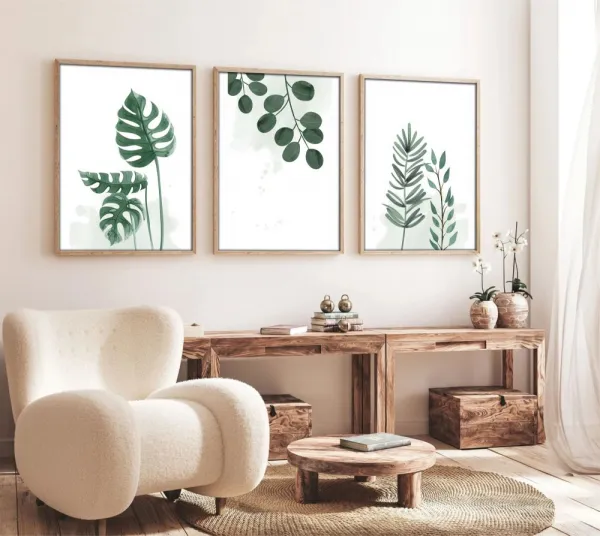Dekoratívny rámovaný obraz z MDF (3 kusy) Huhu193 - 70 x 50