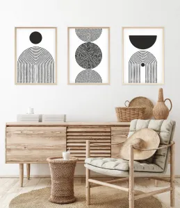 Dekoratívny rámovaný obraz z MDF (3 kusy) Huhu163 - 50 x 70