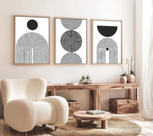 Dekoratívny rámovaný obraz z MDF (3 kusy) Huhu163 - 50 x 70