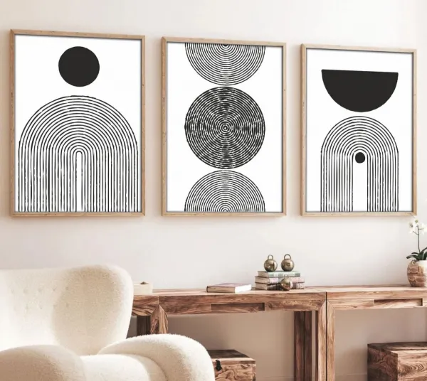 Dekoratívny rámovaný obraz z MDF (3 kusy) Huhu163 - 50 x 70