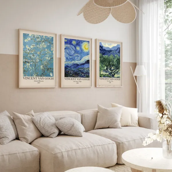 Dekoratívny rámovaný obraz z MDF (3 kusy) Huhu269 - 50 x 70