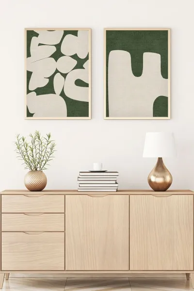 Dekoratívny rámovaný obraz z MDF (2 kusy) Huhu202 - 50 x 70