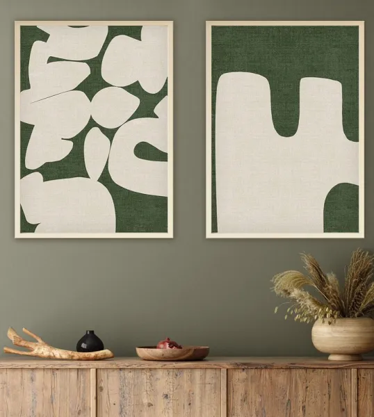 Dekoratívny rámovaný obraz z MDF (2 kusy) Huhu202 - 50 x 70