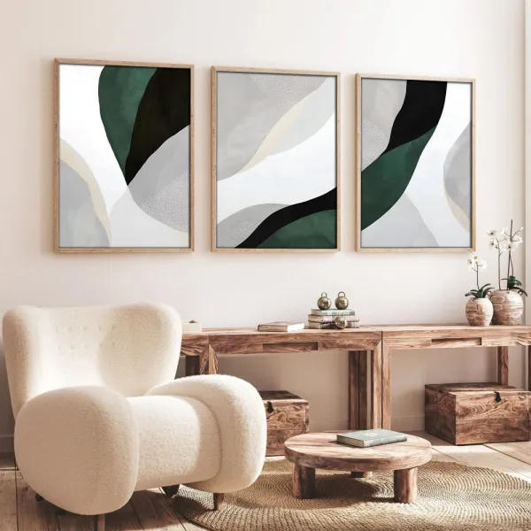 Dekoratívny rámovaný obraz z MDF (3 kusy) Huhu229 - 50 x 70