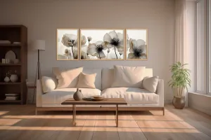 Dekoratívny rámovaný obraz z MDF (3 kusy) Huhu305 - 50 x 140